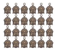 WATIIFUFU 100 Pendentifs Vintage Tête de Bouddha en Alliage Métallique Breloques et Perles d'Espacement pour Création de Bijoux DIY Perles pour Bracelets Colliers et Porte-Clés Style