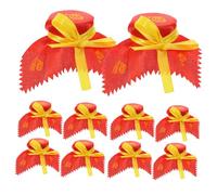 WATIIFUFU 10pièces Housse Tissu pour Bouteille De Vin Couvercle Décoratif avec Ruban Étanchéité Pratique pour Jarres à Design Élégant Et Réutilisable
