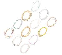 WATIIFUFU 12 pièces Chaîne de Corps Perles de Riz Bijou de Bohème Chaîne Ventre Légère et Accessoires Mode Femme été Plage