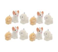 WATIIFUFU 12 Pièces Pendre série de chiens de dessin animé figurines ornements décoratifs pendentifs chien charmes en résine ornements pendentif composant de bijoux flocage