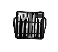 WATIIFUFU 12pièces Ustensiles De Barbecue Acier Avec De Rangement Spatule Pince Couteau Brosse Et Brochettes Pour Camping Et Pique- Noir