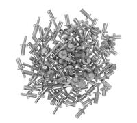 WATIIFUFU 130 Rivets Aveugles à Tête Ronde en Aluminium, Noyau Aluminium Solide, Assortiment 3 Tailles M5 × 7/9/11 Mm, Fixation Mécanique, Domestique et Industrielle, Kit de Rivets
