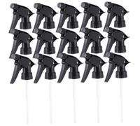 WATIIFUFU 15 pièces Buses Pulvérisation Remplaçables Noires pour Flacons Spray Standard Gicleurs Plastiques avec Joint Étanche Tubes Ajustables pour Usage Jardin Beauté et Nettoyage