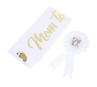 WATIIFUFU 1ensemble Écharpe Et Épingle Mom to Be Et Dad to Be Pour Shower Décoration Chic Et Unique Pour Fête De Bienvenue Accessoires De Célébration Pour Futurs Parents