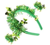 WATIIFUFU 1ensemble Kit De Décoration Saint Patrick Bandeau Vert Shamrock Avec Bracelets Accessoires De Fête Et