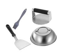 WATIIFUFU 1ensemble Set De Presse à Burger Avec Outil à Manches Accessoire Pratique Pour Préparation De Galettes Maison Bbq Et Grillades