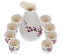 WATIIFUFU 1ensemble Traditionnel Céramique pour Saké Comprenant Une Carafe Et pour Occasions Spéciales