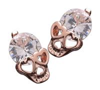 WATIIFUFU 1paire Boucles Oreilles Squelette Avec Zirconium Bijoux Gothiques Élégants Pour Femmes Accessoire Halloween