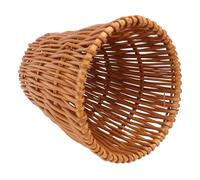 WATIIFUFU 1pièce Wicker Woven Garbage Can Rattan Trash Can Ø Baskett Tressé Décoratif pour Chambre Cuisine Bureau Salle de Bains Panier Tressé Multi-usages avec Finition Lisse et Raffinée