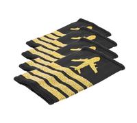 WATIIFUFU 2 paires Épaulettes Pilote Avion avec Bandes Rayées pour Uniforme Capitaine et Hôtesse Insignes Cosplay et Costume Aérien pour Spectacle et Représentation