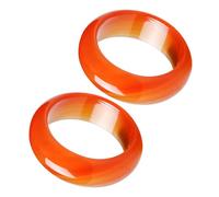 WATIIFUFU 2 pièces Bague Couple Amoureux Agate Naturelle Rouge Anneaux Fiancée Artisanaux Naturelle pour Femmes Style Bohème Anneaux de Mariage