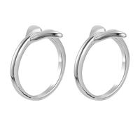 WATIIFUFU 2 pièces Bague Réglable Forme Queue de Sirène pour Femmes Anneaux Ouverts Cadeau Anniversaire et Saint-valentin Lot