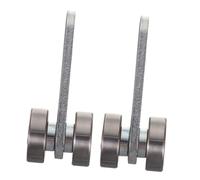 WATIIFUFU 2 pièces Chariot Galet Double Acier Robuste Roulettes pour Porte Coulissante Galets à Double Roulement pour Portes Placard et Rail Résistance Élevée Fonctionnement Fluide