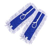 WATIIFUFU 2 Pièces Vadrouille à Pousser De Nettoyage Et D'époussetage Recharge De Stylo De Vadrouille en Coton Vadrouille Plate De Balayage en Microfibre Globe Blue