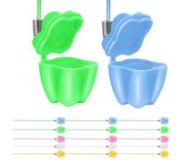 WATIIFUFU 20 Pièces Boîte de Rangement Lait en Plastique, Forme de Dent Réaliste, Compacte et Décorative pour Conserver les Souvenirs D'enfance des Garçon et Filles