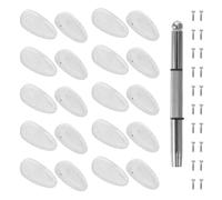 WATIIFUFU 20 Pièces Kit de Réparation pour Lunettes Coussinets Nasaux Antidérapants en Plastique Universels Tournevis et Vis Supplémentaires pour Lunettes