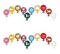 WATIIFUFU 20 Pièces Pochoirs à Café Plastique Réutilisables pour Art du Café Latte et Décoration de Desserts, Design Précis en Pp, Faciles à Utiliser pour Professionnels et Débutants