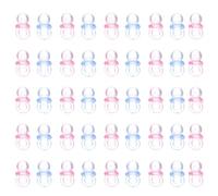 WATIIFUFU 200 Breloques Pendentifs Sucettes en Acrylique Transparent, 200 Pièces, Mini-tétines DIY pour Bijoux, Décorations Shower, Confettis pour Fête de Révélation de Bébé
