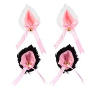 WATIIFUFU 2paires Barrettes à Cheveux Avec Oreilles De Chat De Pinces à Cheveux Cosplay Accessoires Élégants Pour Et Design Adorable Et