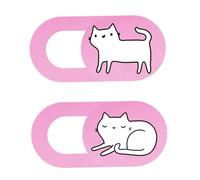 WATIIFUFU 2pièces Cache-caméra Coulissant pour Ordinateur Blocage Ultra-Fin Lot de Design Chat Animé