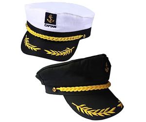 WATIIFUFU 2pièces Chapeau De Marin Brodé pour Hommes Accessoire De Plaisance pour Fêtes Ajustable Et Léger Solaire Lors De Sorties Bateau pour Anniversaires Et Mariages