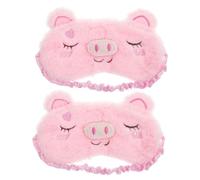 WATIIFUFU 2pièces Lot De Masques Pour Yeux Peluche Motif Cochon Confortable Pour Garçon Fille Masques De Sommeil Pour Dormir Cache-yeux
