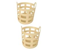 WATIIFUFU 2pièces Panier De Rangement Multifonctionnel Plastique Tressé Panier à Linge Bac De Stockage Pour Vêtements Fruits Et Objets Divers Pour Salle De Bain Bureau Et Maison Petit
