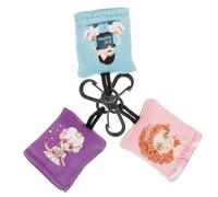 WATIIFUFU 3 Pièces Porte-clés En Tissu à Lunettes Chiffon De Nettoyage Pour Lunettes Avec Pochette Micro Verres à Liqueur Lentilles Nettoyeur De Téléphone Mousqueton Caméra Tissu De Fibres
