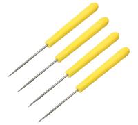 WATIIFUFU 4 pièces Aiguille de Décoration Gâteau Multifonction Agitateur Sucre et Outil Scribe pour Biscuits Fondant Cupcakes Ustensile Pâtisserie Léger et Résistant Jaune