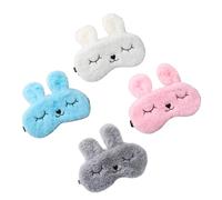 WATIIFUFU 4 Pièces des lunettes de protection ombrager les yeux bandés beaux masques pour les yeux patch yeux bandeau yeux eye patch couvertures pour les yeux endormis dormir masques Peluche