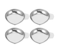 WATIIFUFU 4 Pièces Plateaux de Pesée en Acier Inoxydable Argenté pour Bijoux, Surface Lisse et Brillante, Design Ergonomique, pour Pesée Précise des Pierres Précieuses