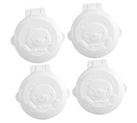 WATIIFUFU 4 Pièces Verrou de sécurité housse de protection pour bébé garde de poêle à l'épreuve des enfants sécurité bébé safety couvercles de protection des boutons abdos blanche