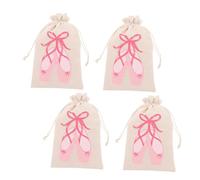 WATIIFUFU 4pièces Sac De Danse à Cordon Pochette pour Chaussures Et Accessoires Sac De Rangement pour Costumes De Danse