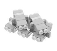WATIIFUFU 5 Adaptateurs Fibre Optique LC Duplex Séparés Gris - Coupleurs de Connexion Réseau Simplex - Connecteurs Fibre Optique pour Centre de Données et Équipements de Communication