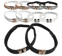 WATIIFUFU 5 Paires Lacets Élastiques en Pu pour Escarpins et Sandales, Détachables et Élégants, Améliorant la Stabilité Lors des Marches et Rendez-vous,