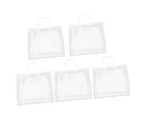 WATIIFUFU 5 Pièces d'épicerie réutilisables fourre-Tout de Noël de Taille Moyenne Bagage à Main Sacoche Portable d'épicerie ménagers Moyen PVC Black