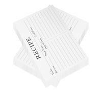 WATIIFUFU 50 Fiches de Recettes Vierges Recto-verso en Papier, Format Compact, Couleur Unie, Cuisine, Mariage et Prise de Notes Diététiques, Accessoires Pratiques pour Organisation