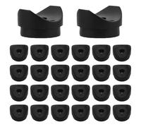 WATIIFUFU 50 Rondelles Incurvées en Plastique Noir pour Déambulateur, Diamètre Intérieur 6,1 Mm X Extérieur 12,7 Mm, Rondelles de Selle Antidérapantes Compatibles Aides la