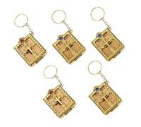 WATIIFUFU 5pièces Pendentifs Croix Pour Clés Accessoire Religieux Sainte Bible Charmants Porte-clés Catholiques Avec Design Créatif Et Élégant