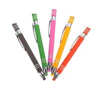 WATIIFUFU 5pièces Stylets Tactiles à Pointe Capacitive Et Stylo Bille Métallique Écriture Fluide pour Écrans Tactiles pour Tablettes Et Smartphones