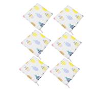 WATIIFUFU 6 Pièces Écharpe Carrée Imprimée Chiffons En Mousseline Pour Bébé Serviette De Bain De Toilette Réutilisable Mouchoir Pour Bébé Alimentation Du Visage Lingettes De