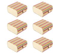 WATIIFUFU 6 pièces Lot Coffrets Bambou Miniatures avec Rideaux Boîte Rangement Décorative pour Bijoux Bagues Boucles Oreilles Colliers Coffre à Trésors Solide et Vintage