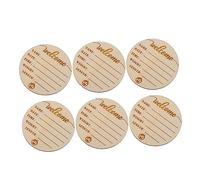 WATIIFUFU 6 Pièces plaque de naissance cartes de Noël signe du monde Accessoire de photographie pour bébé Prop pour photo de bébé signes de nom de bébé signes d'étape mensuelle infantile