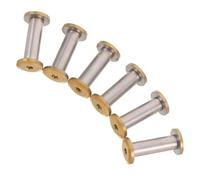 WATIIFUFU 6 Pièces Rivets de Manche de Couteau, Vis à Rivet M4 5mm en Acier Inoxydable, Lot Or, pour Hachoirs et Couteaux à Fruits, Réparations Rapides la Maison, Projets DIY de Couteaux