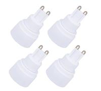 WATIIFUFU Adaptateur de Douille D'ampoule G9 vers E14 en Céramique, Convertisseur D'ampoule LED 4 Pièces, Compatible Lampes de Table et Plafonniers, 100-230v, Usage Domestique