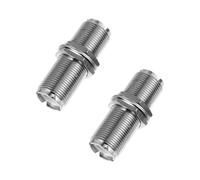 WATIIFUFU Adaptateur UHF Femelle-Femelle en Laiton Nickelé Lot de 2 Connecteurs de Cloison Coaxiaux pour Antenne Radio Coupleur pour Câble Coaxial Compatible Radios CB et Radioamateurs