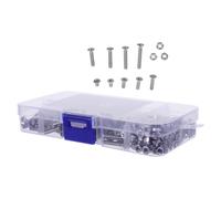 WATIIFUFU Assortiment de Vis Cruciformes en Acier Inoxydable 340 Pièces avec Écrous et Rondelles Plates Coffret de Fixation Multifonction pour Réparation Électronique Bricolage et