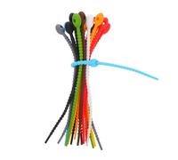 WATIIFUFU Attaches Autobloquantes Réutilisable et Sécurisé en Silicone Lot de 18 Haute Élasticité Organisateur de Câbles pour Barbecue et Lien de Légumes