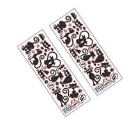WATIIFUFU Autocollants Muraux Chats Noirs Lumineux pour Décoration Chambre Garçon et Filles, 25x70 Cm, Vinyle Adhésif Solide, Chambre Bébé ou Classe, Lot de 2 Pièces