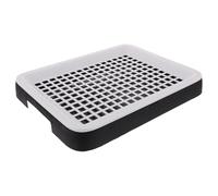 WATIIFUFU Bac à Litière Rectangulaire pour Lapin, Noir, PP, Verrou Fixe